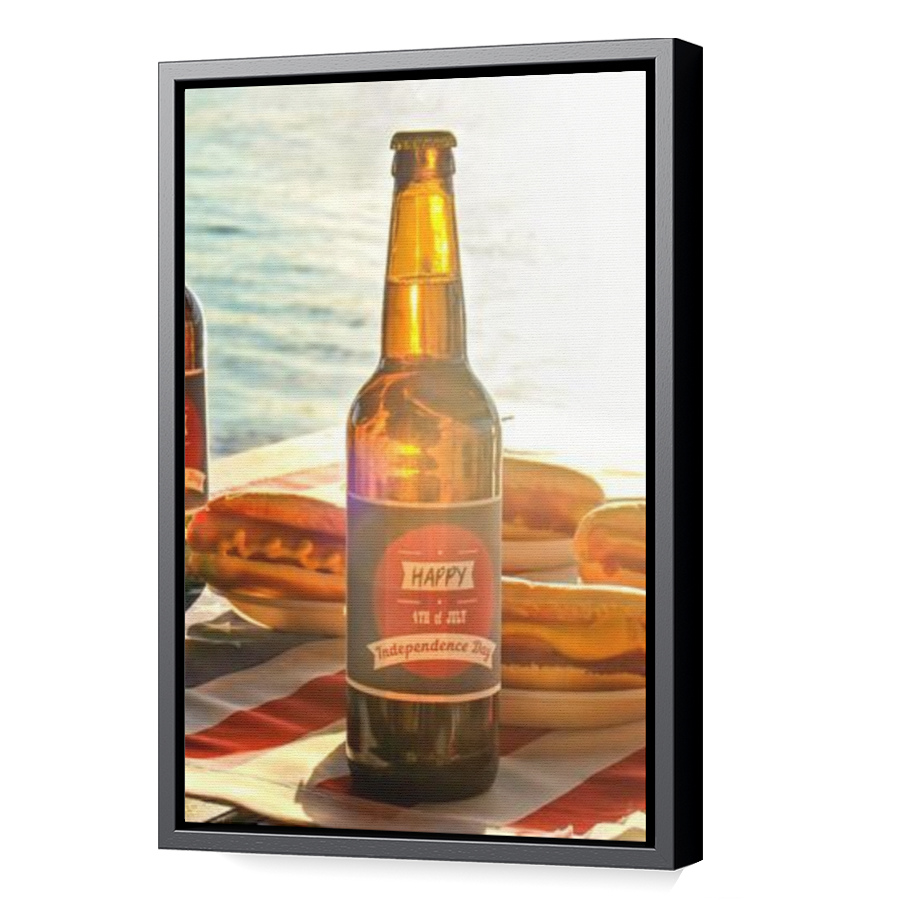 Thumbnail for Canvas - Black Floating Frame