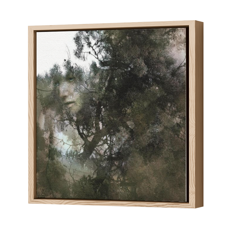Thumbnail for Canvas - Wood Grain Floating Frame