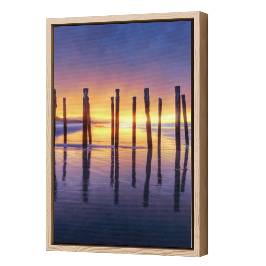 Thumbnail for Canvas - Wood Grain Floating Frame