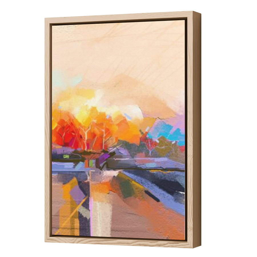 Thumbnail for Canvas - Wood Grain Floating Frame