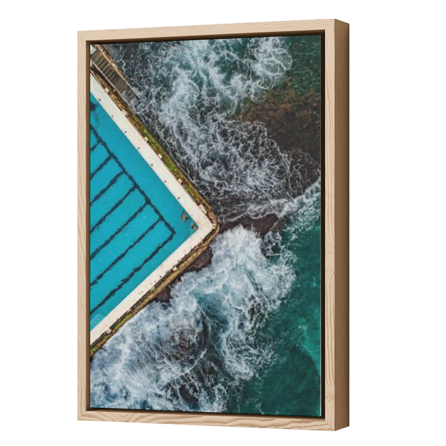 Thumbnail for Canvas - Wood Grain Floating Frame