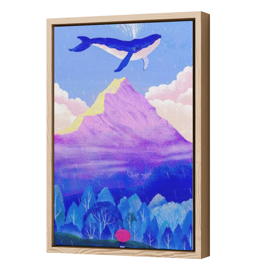 Thumbnail for Canvas - Wood Grain Floating Frame