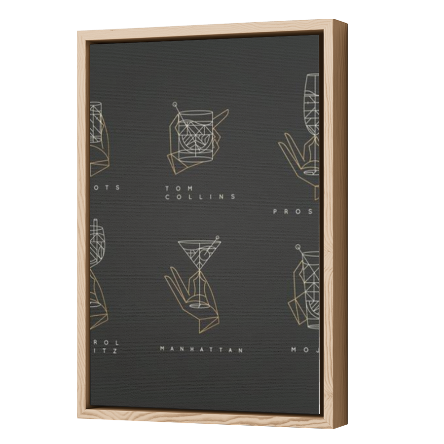 Thumbnail for Canvas - Wood Grain Floating Frame