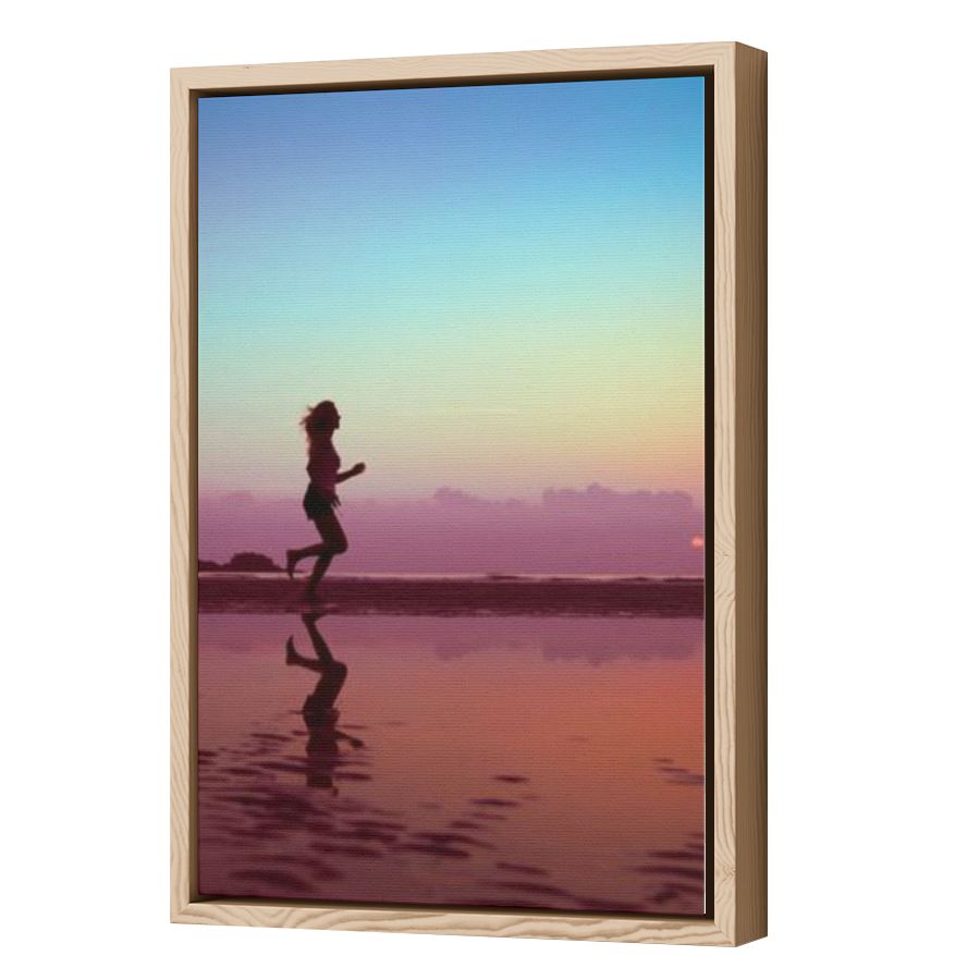Thumbnail for Canvas - Wood Grain Floating Frame