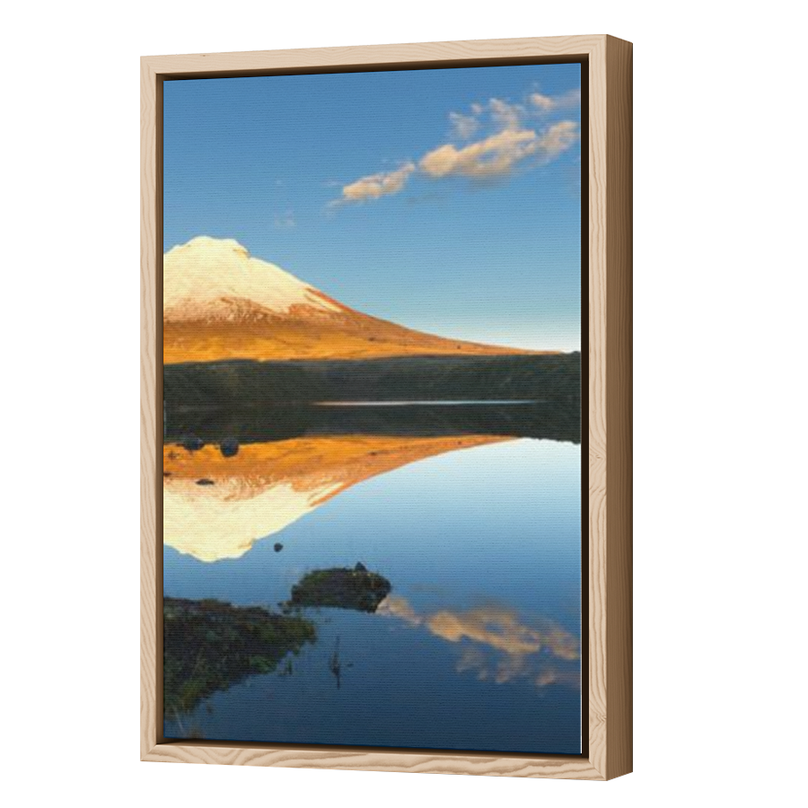 Thumbnail for Canvas - Wood Grain Floating Frame